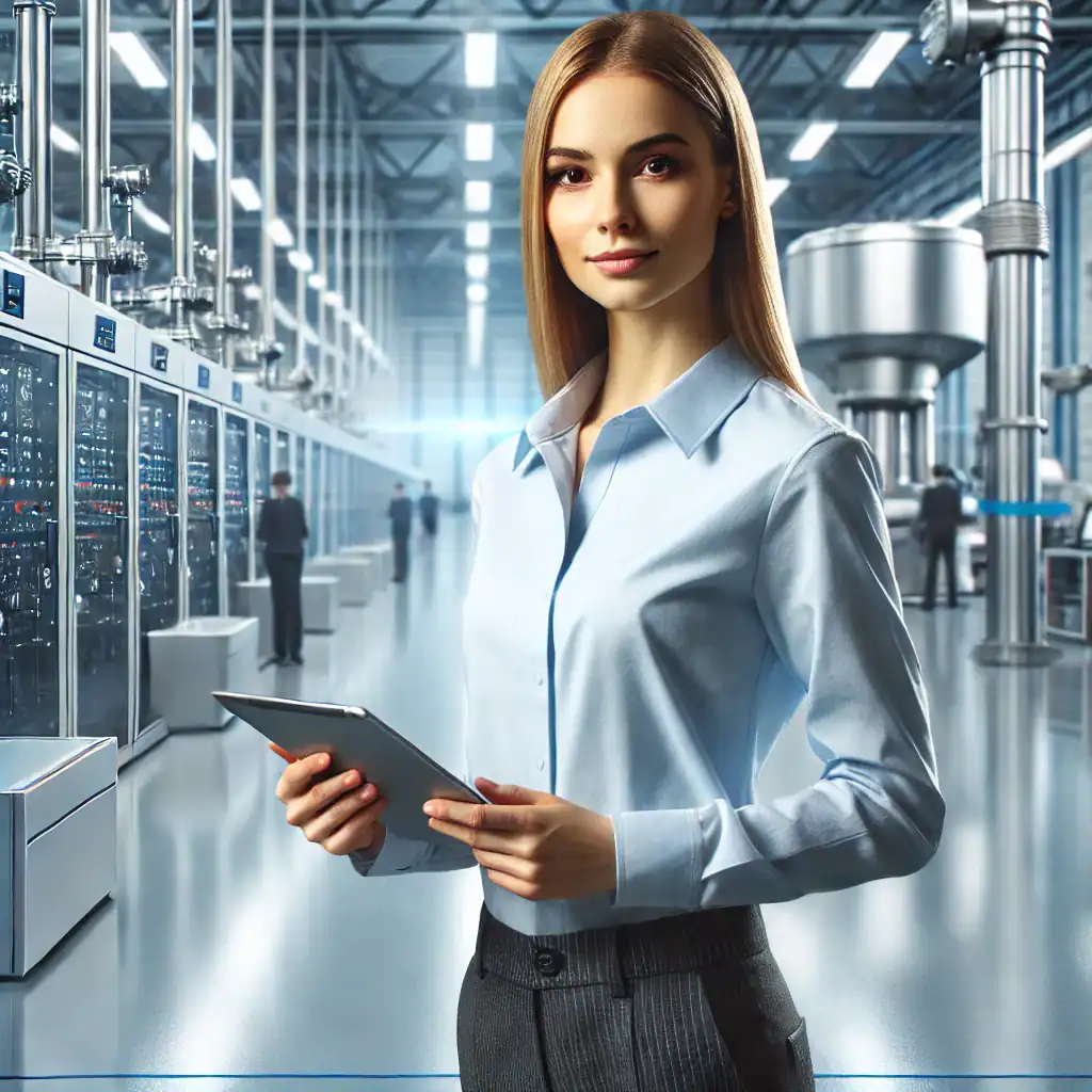 validation engineer with tablet in hand overlooking process in data center