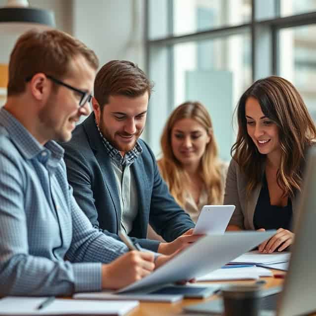 interim sales director discussing reports